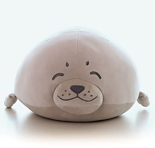 Chubby Blob Seal Kissen, 50cm Meerestier Plüsch Kissen Gefülltes Robbe Kuscheltier Fette Siegel Umarmungskissen Baumwolle Blob Seal Kissen Geburtstagsgeschenk für Kinder Jungen Mädchen
