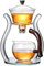 RORA Set di teiera in vetro automatico di vetro pigro set magnetico rotante Kungfu resistente al calore teiera (teiera)