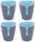 YöL Set of 4 Two Tone Plastic Tumblers Reusable Camping Summer Party BBQ Caravan Cups Glasses