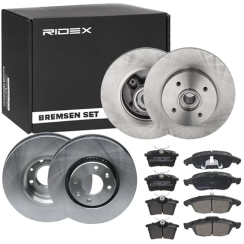 RIDEX 3405B1748 Bremsenset Vorne & Hinten Belüftet & 283 & 268mm - Bremsen Set mit Bremsscheiben und Bremsbeläge Satz
