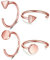 CHIC & ARTSY Huggie Hoop Ohrringe Rose Gold Plated 925 Sterling Silber Dreieck Punkt Halb Hoop für Frauen Offene Kleine Huggy 2 Paare