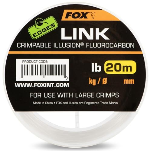Fox Edges Link Crimpable Illusion Fluorocarbon - 20m Karpfenvorfach