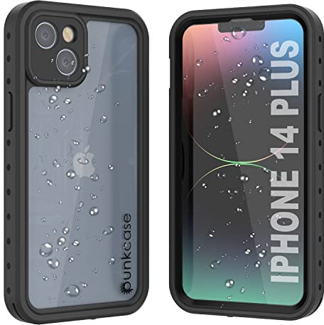 PunkCase for iPhone 14 Plus Waterproof Case [StudStar Series] [Slim Fit] [IP68 Certified] [Shockproof] [Dirtproof] [Snowproof] 360 Full Body Armor Cover For iPhone 14 Plus (6.7) (2022) [Clear]