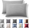 Alreya 2er-Set Renforcé Kissenbezug 40 x 60 cm - 100% Baumwolle mit YKK Reißverschluss, Superweicher Kopfkissenbezug 40x60, Kissenhülle, Graue Diamanten, nur Kissenbezug