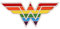 Broche symbole arc-en-ciel Wonder Woman Gay Pride en métal pour sac - Accessoires LGBT, Métal