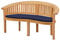 Kai Wiechmann Auflage Bananenbank Gartenbank Polster geschwungen 139 x 49 cm blau Premium