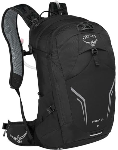 Osprey Syncro 20L Herren Wanderrucksack mit Hydraulikspeicher, Schwarz