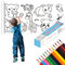 30m*30cm Rouleau Coloriage, Rouleaux Dessin Coupables, Rouleau Papier Dessin, avec 12 Crayons Couleur, Découpable, Collable, pour Enfants, Etudiants, Cadeaux D'anniversaire (Imprimés D'animaux)