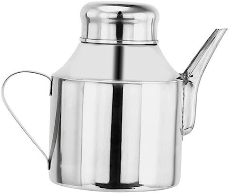 Hoement Bouteille Acier Inoxydable pour Huile et Vinaigre Distributeur Multi Usage D Assaisonnement Cuisine Récipient à Graisse Pratique et Élégant