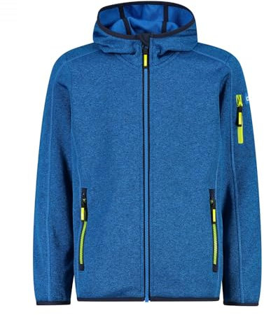 CMP - Giacca in Knit-Tech da Bambini con Cappuccio Fisso, River-Darker, 116