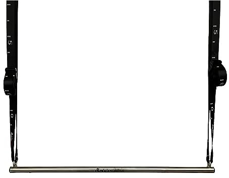 Modular Sports Klimmzugstange zum Aufhängen 125 cm/Klimmzugstange hängend mit Gurtbändern & Karabinern/Pull Up Bar für vielseitiges Krafttraining/Klimmzugstange Edelstahl