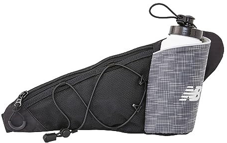New Balance Borraccia da corsa unisex da uomo e donna, taglia unica, nero/nero
