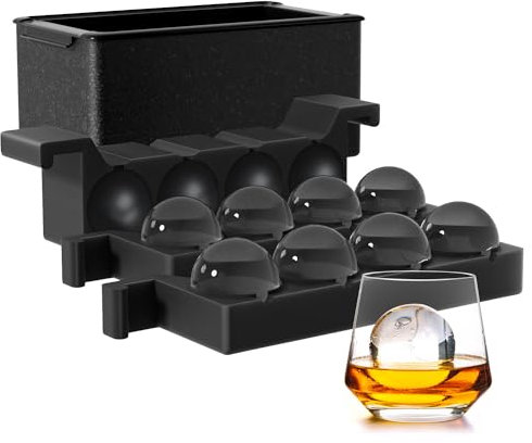 Transparente Eiswürfelform für Whiskey: FDDBI Eiswürfelform für 5,1 cm große Eiskugel – klarer Eiswürfelbereiter für altmodischen Bourbon-Whisky