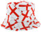 Zac's Alter Ego England St. George's Flag Bucket Hat - Ideal for World Cups, Sporting Events, etc... White