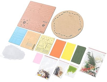 DIY Miniatur Puppenhaus Kit 1:24 Holz Gewächshaus Haus Möbel mit Licht und Möbeln Miniature House für Weihnachten, Geburtstag und Valentinstag