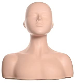 shuiniuyang 102 Große Mitte Körper Weiche Silikon Kosmetologie Ästhetische Schaufensterpuppe Kopf mit Schultern Multifunktions Massage Praxis Kopf Muster Perücke Hut Gesicht Display