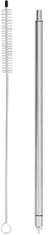 Bierflaschenfüller-Set, 304 Edelstahl, Federbelastet, mit Reinigungsbürste, Abfüllstab, 35,6 Cm Lange Bürste mit 3/8 Zoll Rohr für die Weinherstellung zu Hause