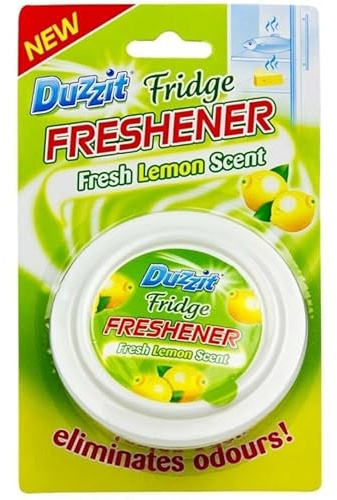 12x Fridge Deodoriser - Pack of 12 Lemon Scented Fridge Deodorisers -Lasts Up to 3 Months - Fresh Lemon Scent Fridge Freshener.