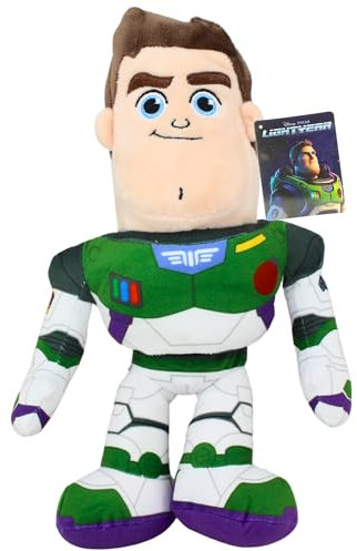 Disney Pixar Lightyear – Peluche super douce brodée de qualité 33 cm Buzz l'Éclair
