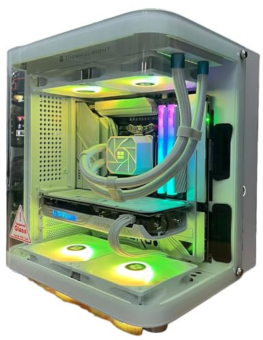 EMCA4 Computer Mini Gaming PC Acquario Ryzen 5 7500F - RTX 4070 SUPER 12GB - M.2 1TB nvme Gen4 - Ram 32GB DDR5 6000mhz EXPO - RGB - Liquido - Windows 11