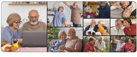 Customised Large Gaming Mouse Mats for Desk 30x80cm, Personalised Mouse Pad Printed Photo Logo Text, Design Your Own Desk Keyboard Laptop Mat with Collage 9 Images, Gifts for Birthday Christmas