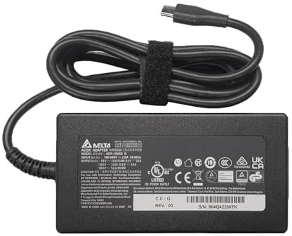 TECHNOLOGYVS 100W DELTA LAPTOP CHARGER USB C FOR XPS 13 12 9350 9360 9365 9370 9380 9250, LATITUDE 3400 3500 5289 5300-2IN1 7400-2IN1 7300 7390-2IN1 7200-2IN1 5400 0TDK33 TYPE C POWER SUPPLY ADAPTER