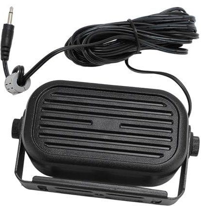 Plyisty Altoparlante Esterno da 3,5 Mm, Altoparlante Esterno per Auto Radio CB da 5 W, per Radio CB, Radioamatori, Ricetrasmettitore Mobile, Scanner, per Radio IC-2730/ID-5100/IC-7100
