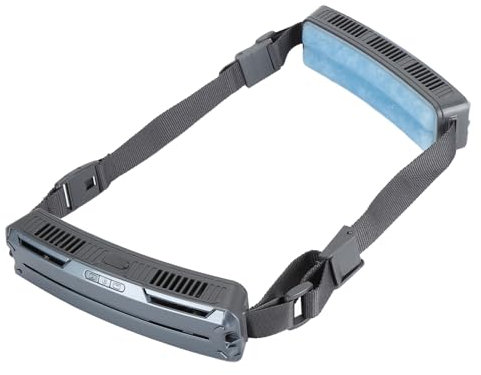 Greensen Wearable Luftkühler, starker Wind, große Kühlfläche, USB aufladbar, 3 Geschwindigkeiten, 5000mAh, ideal für Outdoorarbeit, Sport, Sommer (dunkelgrau)