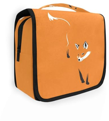 Trousse de toilette de voyage à suspendre - Motif renard orange mignon - Pour femmes, hommes, filles, animaux - Étanche - Organiseur de maquillage pour produits cosmétiques - Pour les essentiels de