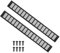 PATIKIL 23.6 x 3.2 Inch Door Air Vent Cover, 2pcs Aluminum Grille Ventilation Cover Louvered with Mounting Screws for Cabinet Wardrobe Door, Black