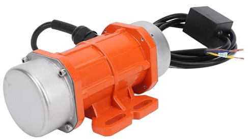Concrete Vibrator Motor, Vibrating Motor Single Phase Electric Vibrating Aluminum Alloy Case 3000rpm Asynchronous Vibration with Cable Concrete Vibrator (70W)