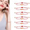 Lot de 6 bracelets d'amitié, bracelet cordon porte-bonheur, bracelet de couple réglable, motif en forme de cœur, bracelet tissé à la main, bracelet d'amitié en forme de cœur pour filles et garçons