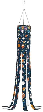 Bandiera a vento per Halloween, gioco di baseball, spettrale, decorazione da appendere per patio, cortile e feste in giardino