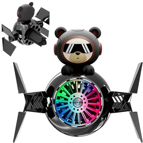 Zuasdvnk Désodorisant à hélice pour grille d'aération de voiture, clip de ventilation de voiture, parfum d'ours, parfums naturels, clip de sortie de climatisation de voiture, désodorisant décoratif