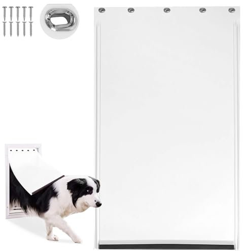 Dog Door Replacement Flaps Large with Screws and Grommets Washers, Compatible with PetSafe Doggy Door Pac11-11039 Pet Door Replacement Flap for Dogs and Cats Weather Resistant and Easy to Install
