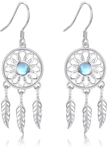 ONEFINITY Traumfänger Ohrringe 925er Sterling silber Indianer Ohrringe Boho Ohrringe für Damen