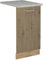 Vicco Geschirrspülblende R-Line, Geschirrspüler Fronttür, Artisan-Eiche, 45 cm, AP Marmor