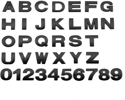 Custom Uppercase Metal Letters for Car - Chrome Car Emblem Stickers - Includes 26 Alphabets + 10 Numbers + Symbols for Cars, Motorcycles, and Laptops