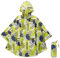 KAKU NANU Regenponcho Kinder Regencape Poncho mit Kapuze Wasserdicht Regen Poncho Cape Regenponcho Leicht Jungen Mädchen Wiederverwendbar Gelb 116 122 128 134 140
