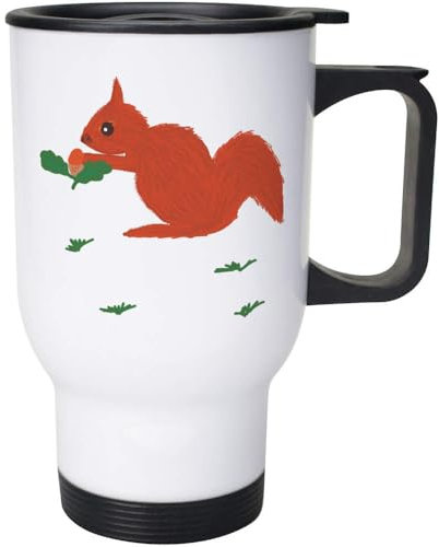 Azeeda 400ml 'Squirrel Collects Acorns' Reusable Coffee/Travel Mug (MG00081739)