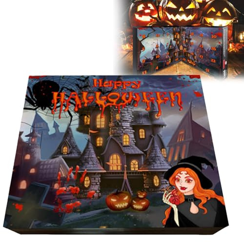 2025 Halloween-Adventskalender, Horrorfiguren, 31 Tage, Überraschung, Adventskalender mit Horrorfiguren, Halloween, Jungen und Mädchen