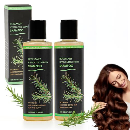 Rosmarin Shampoo für Haarwachstum,Organic Rosemary Hair Growth Shampoo,Natürliches verdickendes und Stärkendes mit hydrolysiertem Keratin Gegen Dünner Werdendes Haar und Haarausfall Unisex