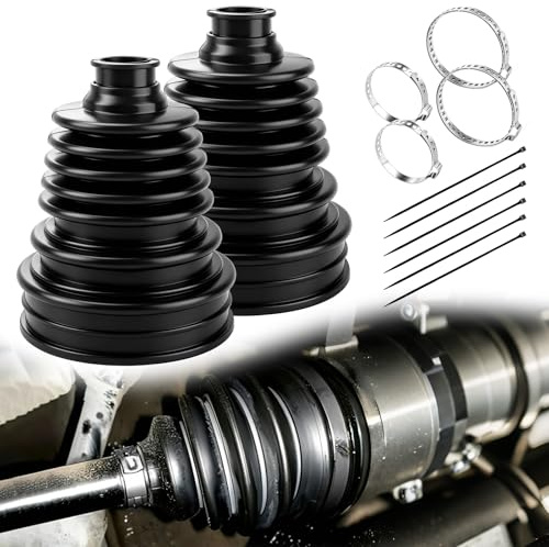 2 STK de manguitos universales para ejes CV, manguitos para ejes de transmisión de 19-24 mm, fuelle flexible de silicona juego de manguitos para ejes a prueba de polvo con abrazaderas para auto