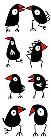 empireposter Birdman Hans, Langner - Lets walk and talk - Kunstdruck Artprint Vögel - Grösse 35x100 cm