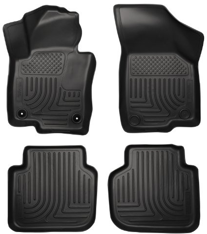 Husky Liners Weatherbeater Floor Mats | Fits 2012-2022 Volkswagen Passat | Front & 2nd Row, 4-pc Black - 98681