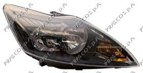 Prasco - FD4264923 - Ford - Focus - Mod. 08/07-02/11 - Scheinwerfer Rechts-H7+H1-Mit Lwr-Mit Motor-Schwarz