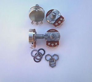 Jellyfish Audio A500K long pot set of four for Gibson Les Paul guitar 500K log potentiometers