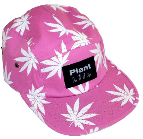 Plantlife Cap Kappe Hanf Farbe pink/Weiss