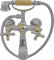 sanicomfort 1925008 Zweigriff-Badewannenarmatur AUSTIN, verchromt/gold
