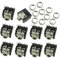 Aihasd 10PCS 3,5mm PJ-306A Jack cuffie Due canali stereo Rib auricolare Sockets